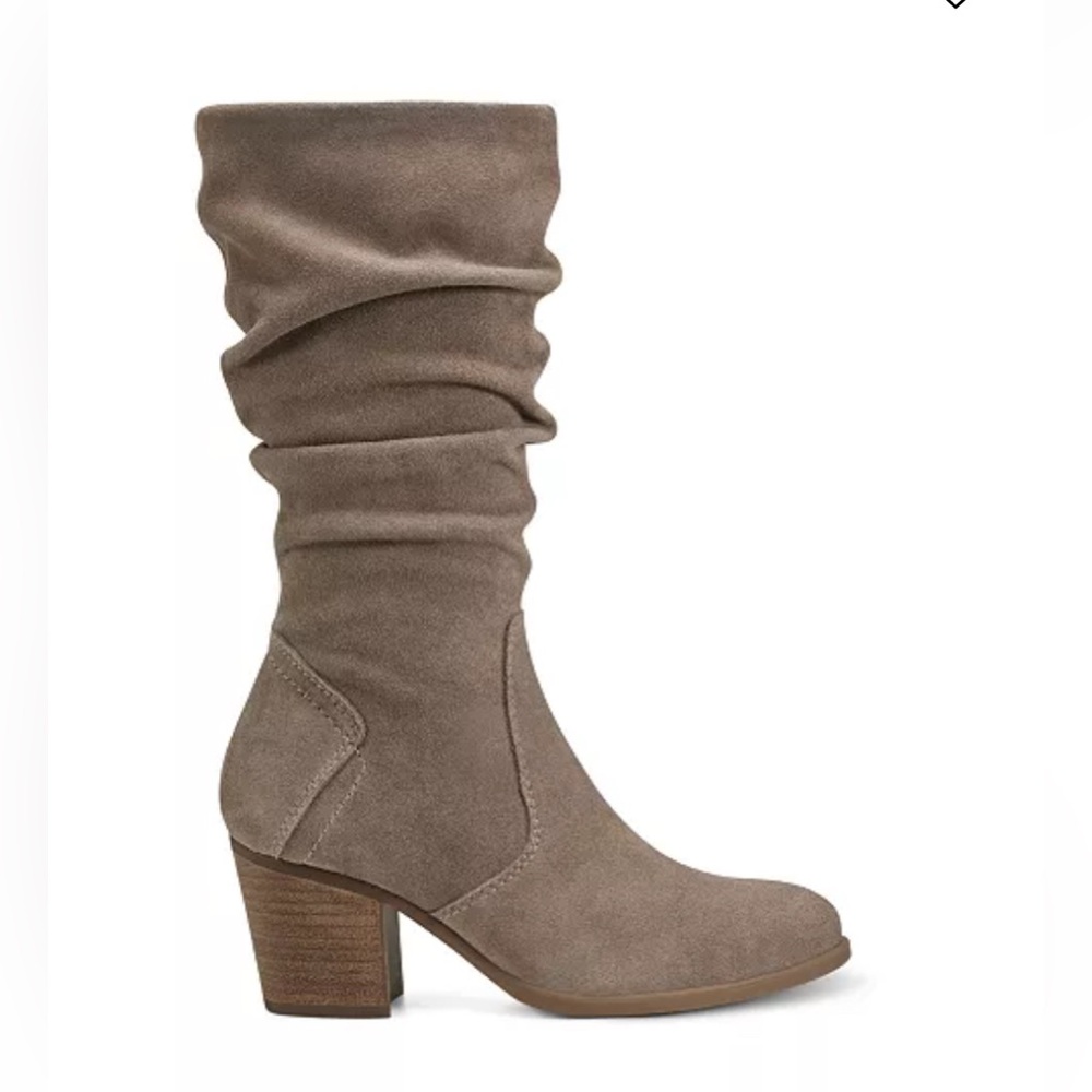 Earth Vine Block Heel Comfort Almond Toe Boots Sz 8.5 - Picture 2 of 15